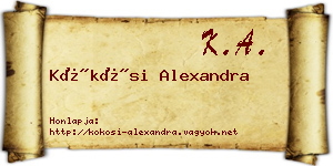 Kökösi Alexandra névjegykártya
